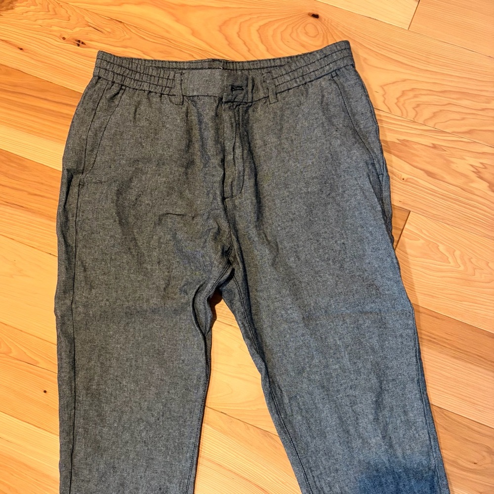 Banana Republic Men's Navy Linen Chambray Pant 32x32